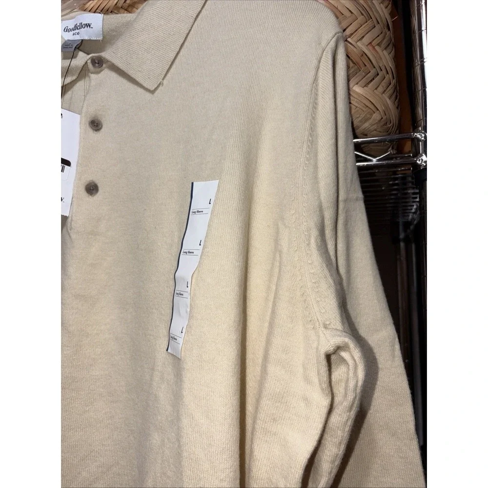 Goodfellow & Co Mens Long‎ Sleeve Tan Sweater Size Large